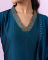 Mohey Women Elegant Blue Art Silk Anarkali Suit