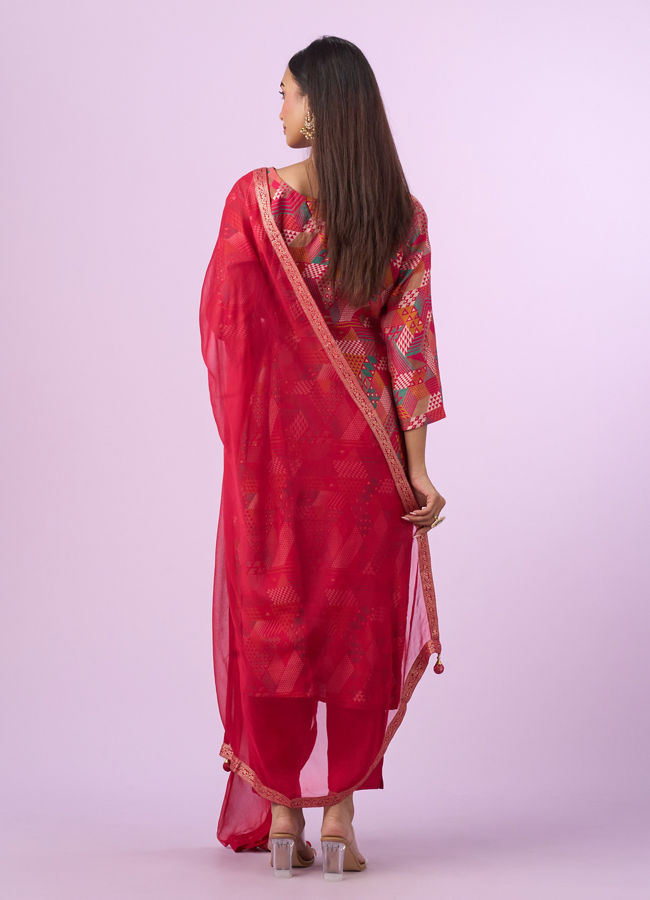 Mohey Women Ravishing Pink Stitched Suit