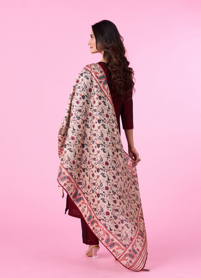 Mohey Women Maroon Elegance Straight Suit