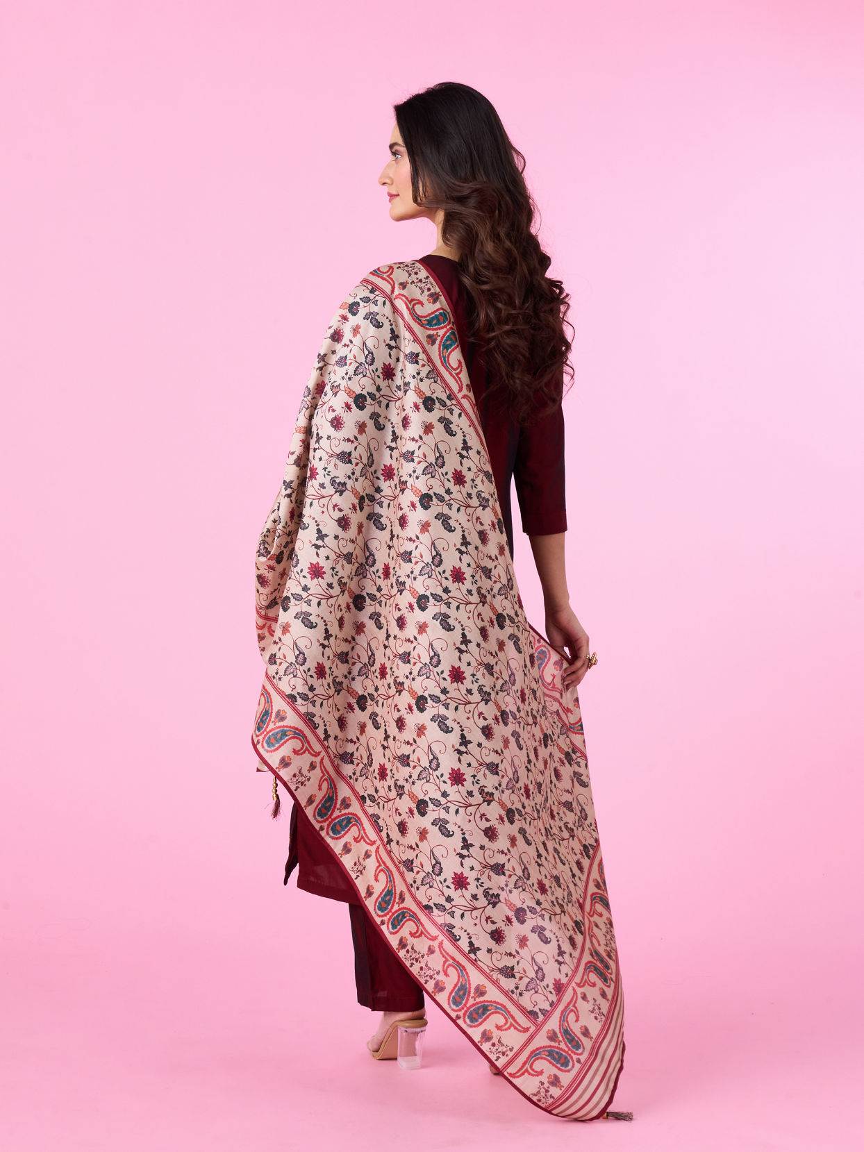 Mohey Women Maroon Elegance Straight Suit