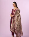 Mohey Women Wine Elegance Straight Suit