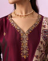 Mohey Women Wine Elegance Straight Suit