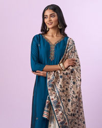 Mohey Women Enchanting Blue Straight Suit