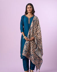 Mohey Women Enchanting Blue Straight Suit