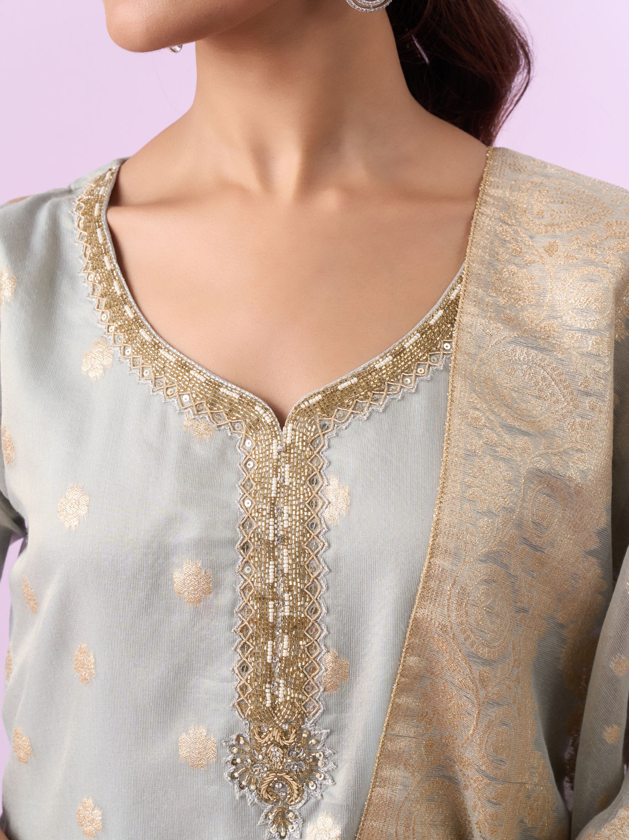 Mohey Women Elegant Grey Straight Suit