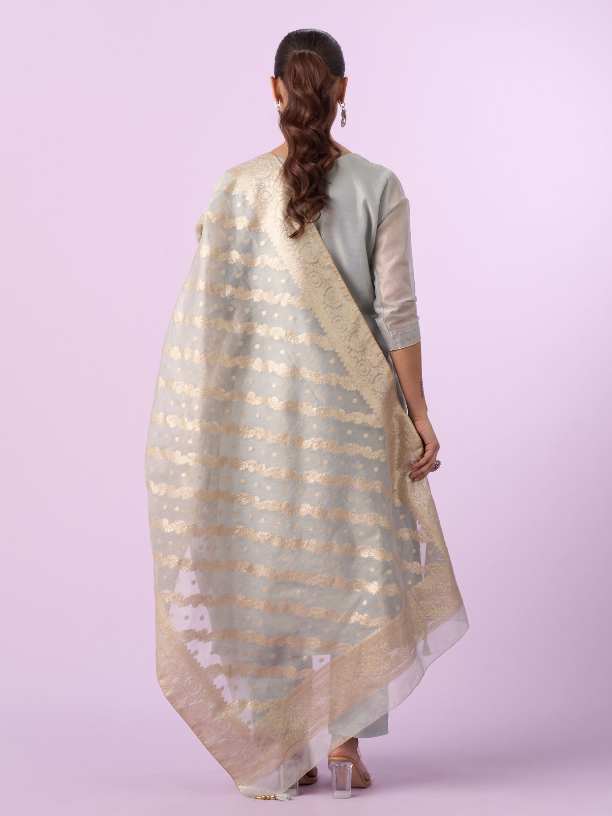 Mohey Women Elegant Grey Straight Suit