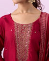 Mohey Women Vivacious Red Straight Suit