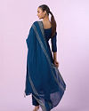 Mohey Women Elegant Blue Stitched Suit