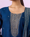 Mohey Women Elegant Blue Stitched Suit