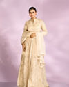Dazzling Cream Anarkali Suit