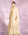 Mohey Women Dazzling Cream Anarkali Suit