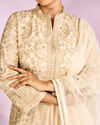 Mohey Women Dazzling Cream Anarkali Suit