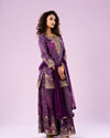 Mohey Women Purple Elegance Palazzo Suit