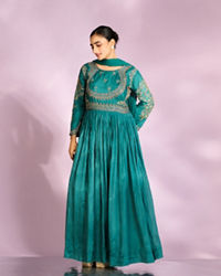 Mohey Women Emerald Elegance Anarkali Suit