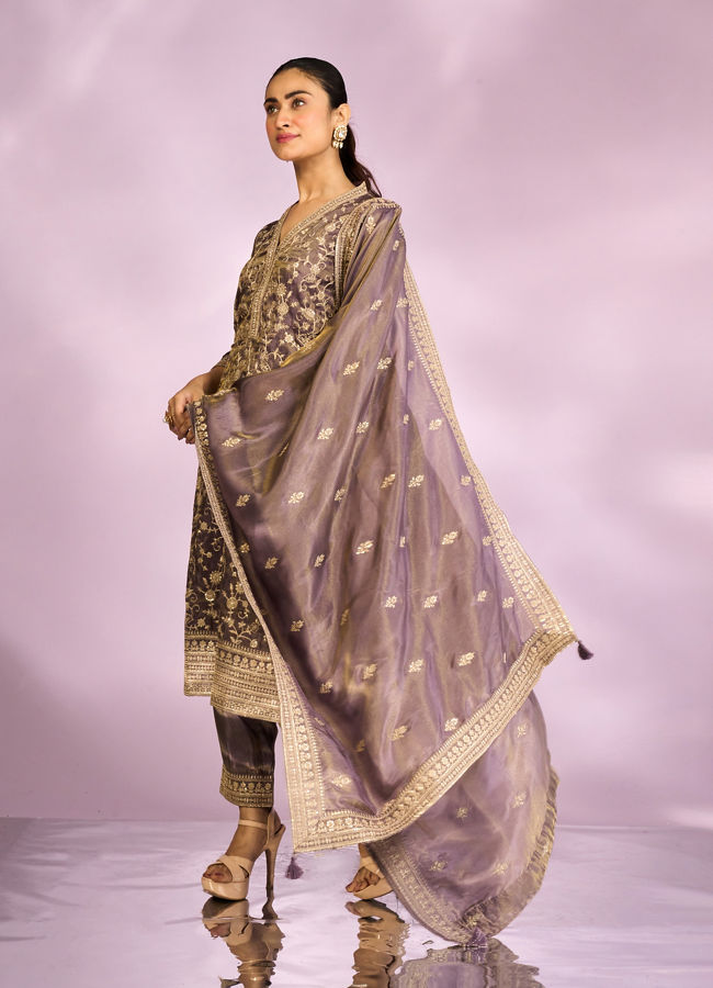 Mohey Women Purple Regalia Straight Suit