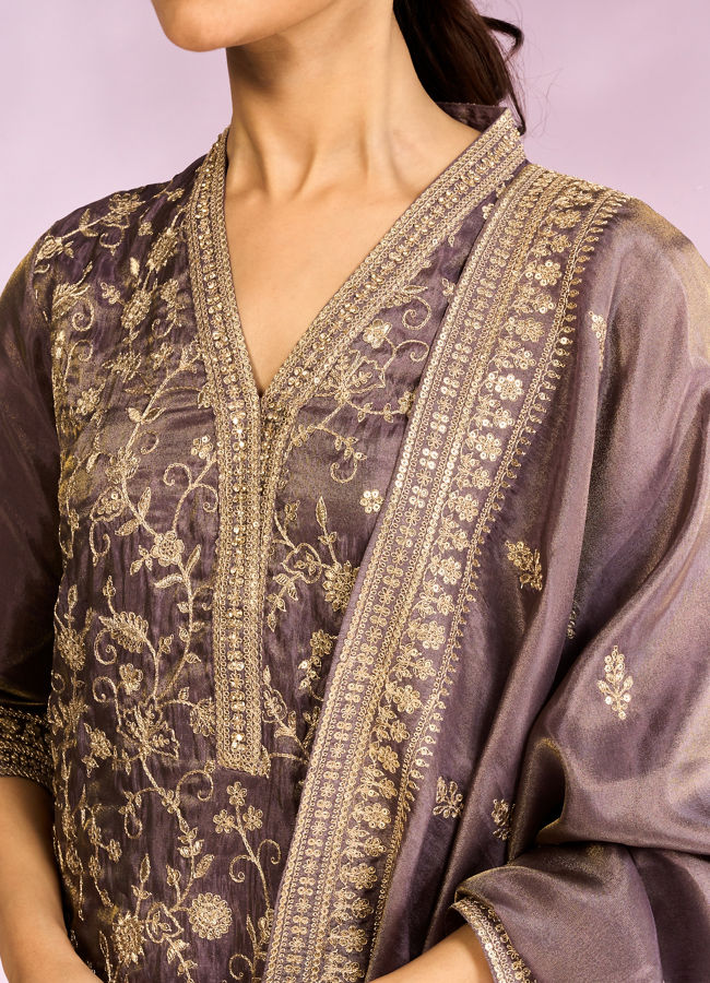 Mohey Women Purple Regalia Straight Suit