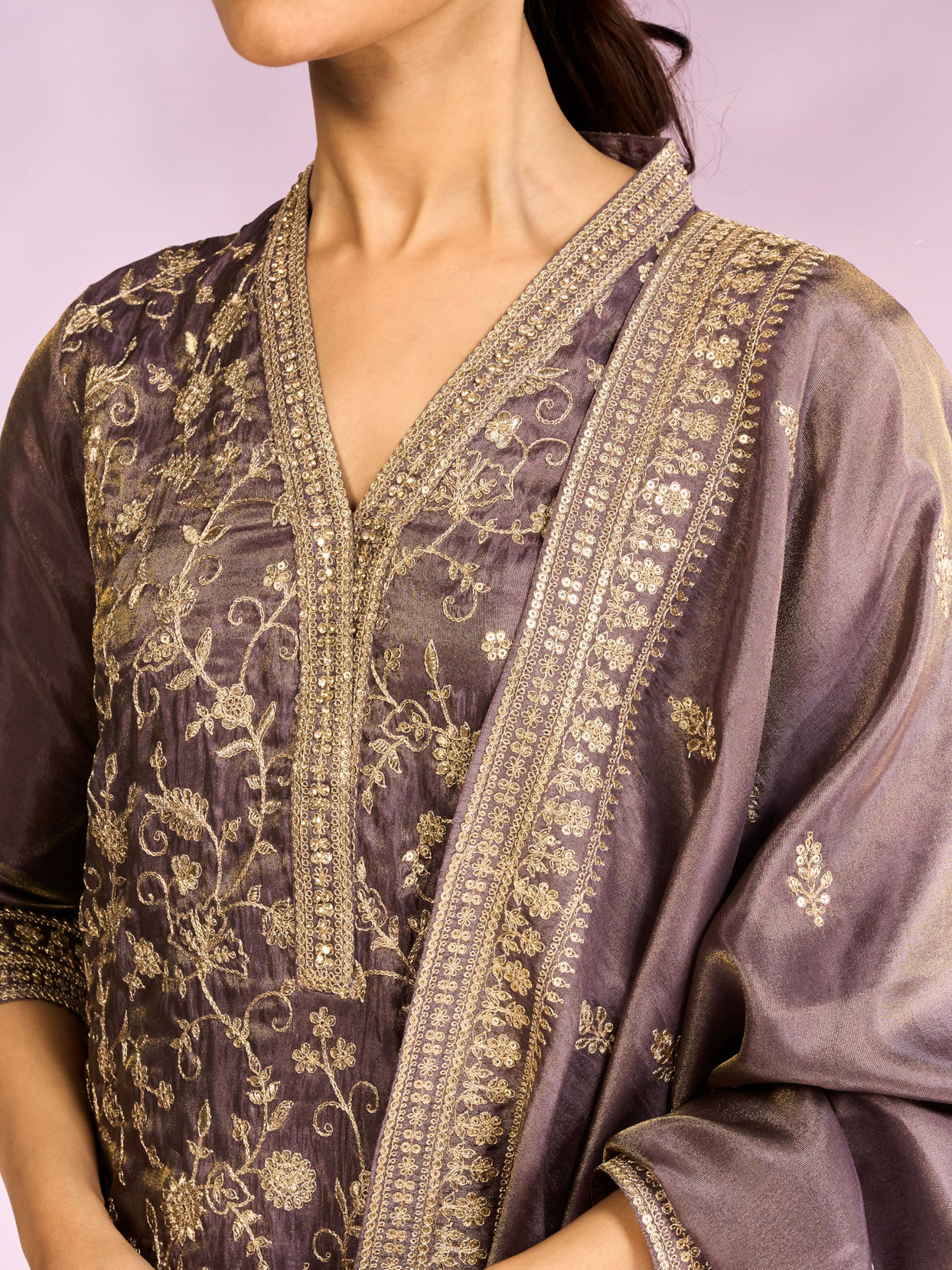 Mohey Women Purple Regalia Straight Suit