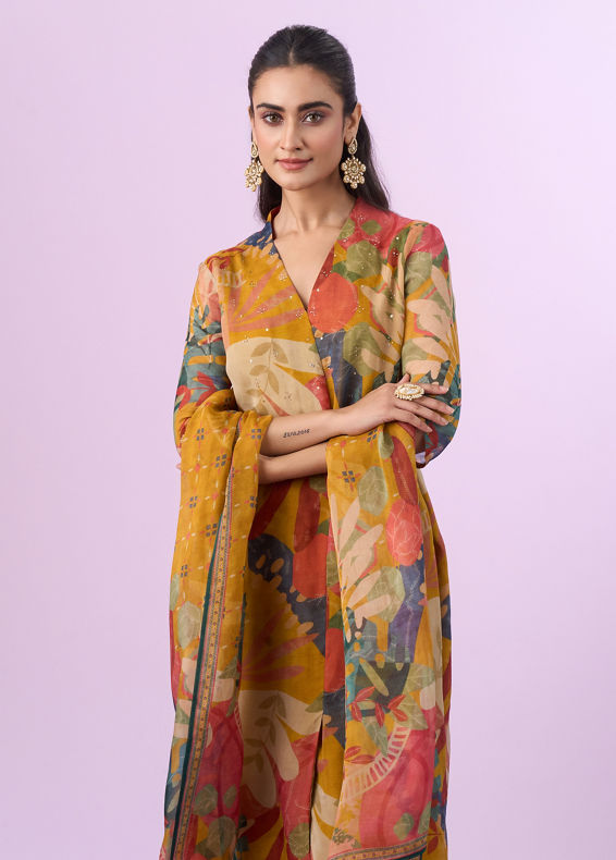 Mohey Women Mustard Yellow Glory Straight Suit