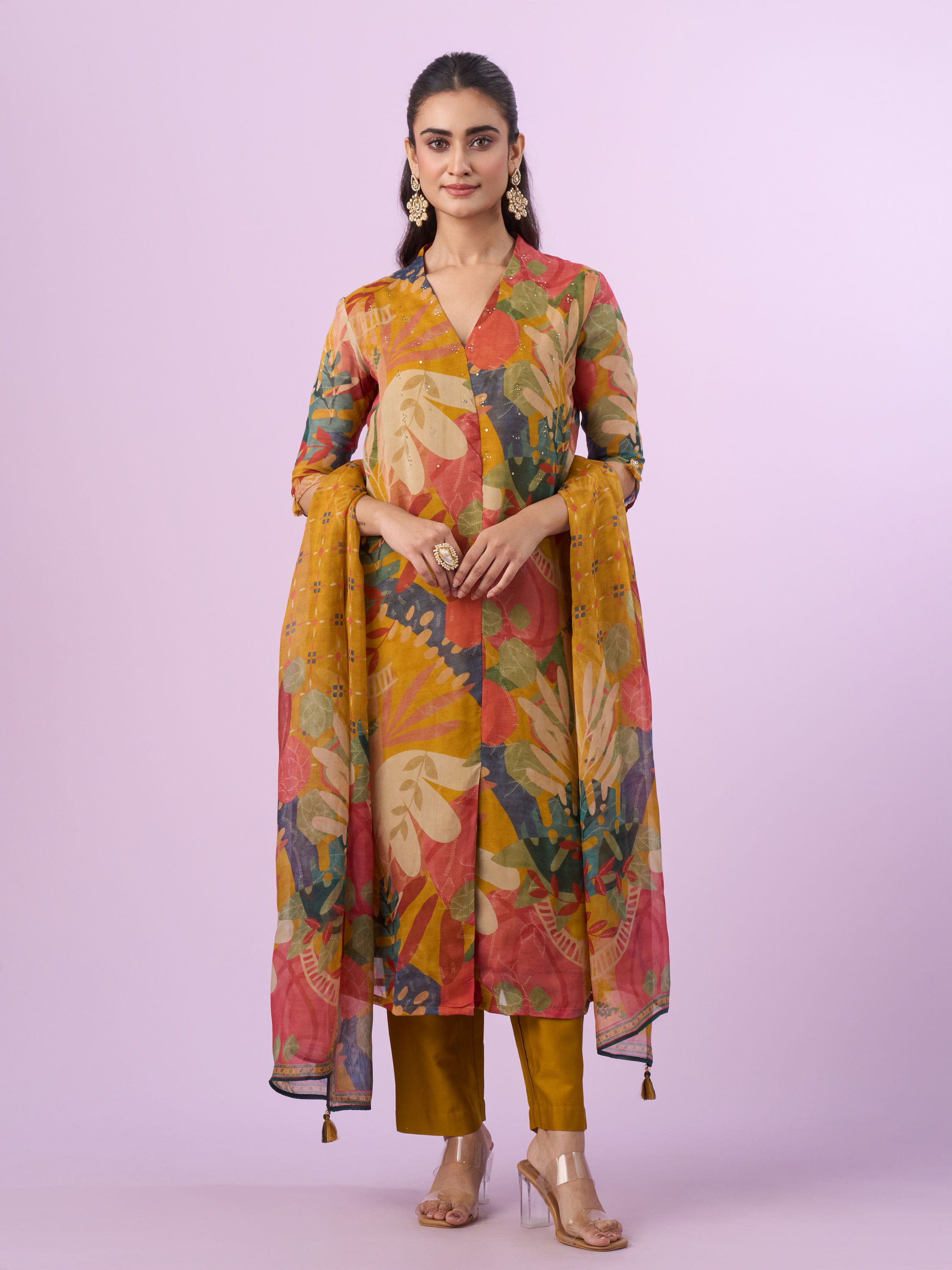 Mohey Women Mustard Yellow Glory Straight Suit