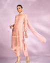 Mohey Women Elegant Light Pink Straight Suit