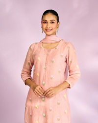 Mohey Women Elegant Light Pink Straight Suit