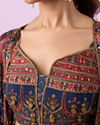 Mohey Women Indigo Blue Chinon Indo Western
