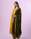 Mohey Women Festive Mustard Yellow Anarkali Suit