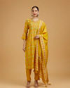 Mohey Women Glowing Mustard Yellow Straight Suit