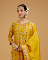 Mohey Women Glowing Mustard Yellow Straight Suit