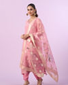 Mohey Women Orchid Pink Art Silk Three Piece Stitched Suit