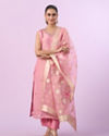 Orchid Pink Art Silk Three Piece Stitched Suit