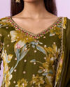 Mohey Women Emerald Elegance Sharara Suit