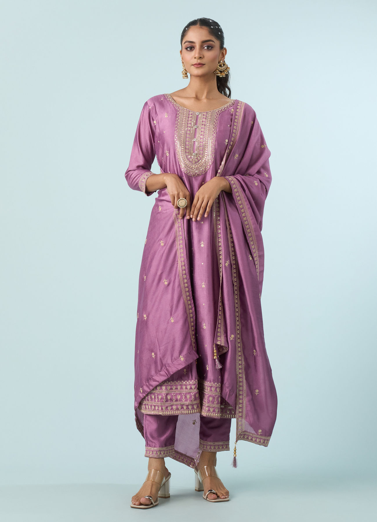 Mohey Women Purple Radiance Anarkali Suit