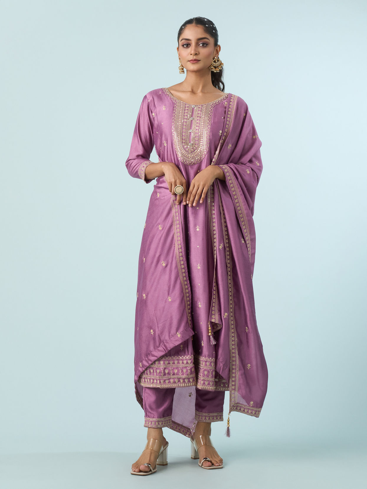 Mohey Women Purple Radiance Anarkali Suit