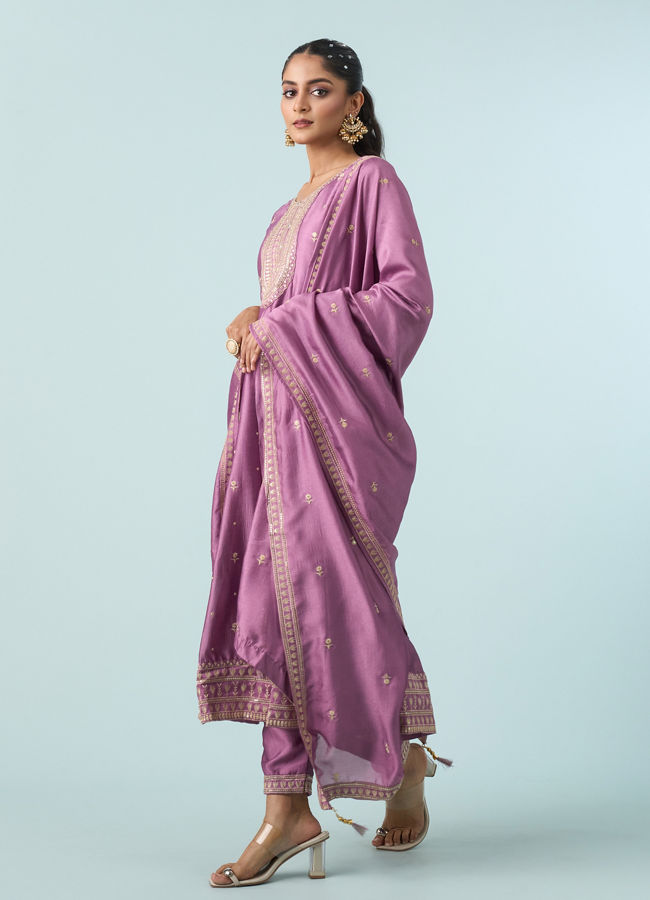 Mohey Women Purple Radiance Anarkali Suit