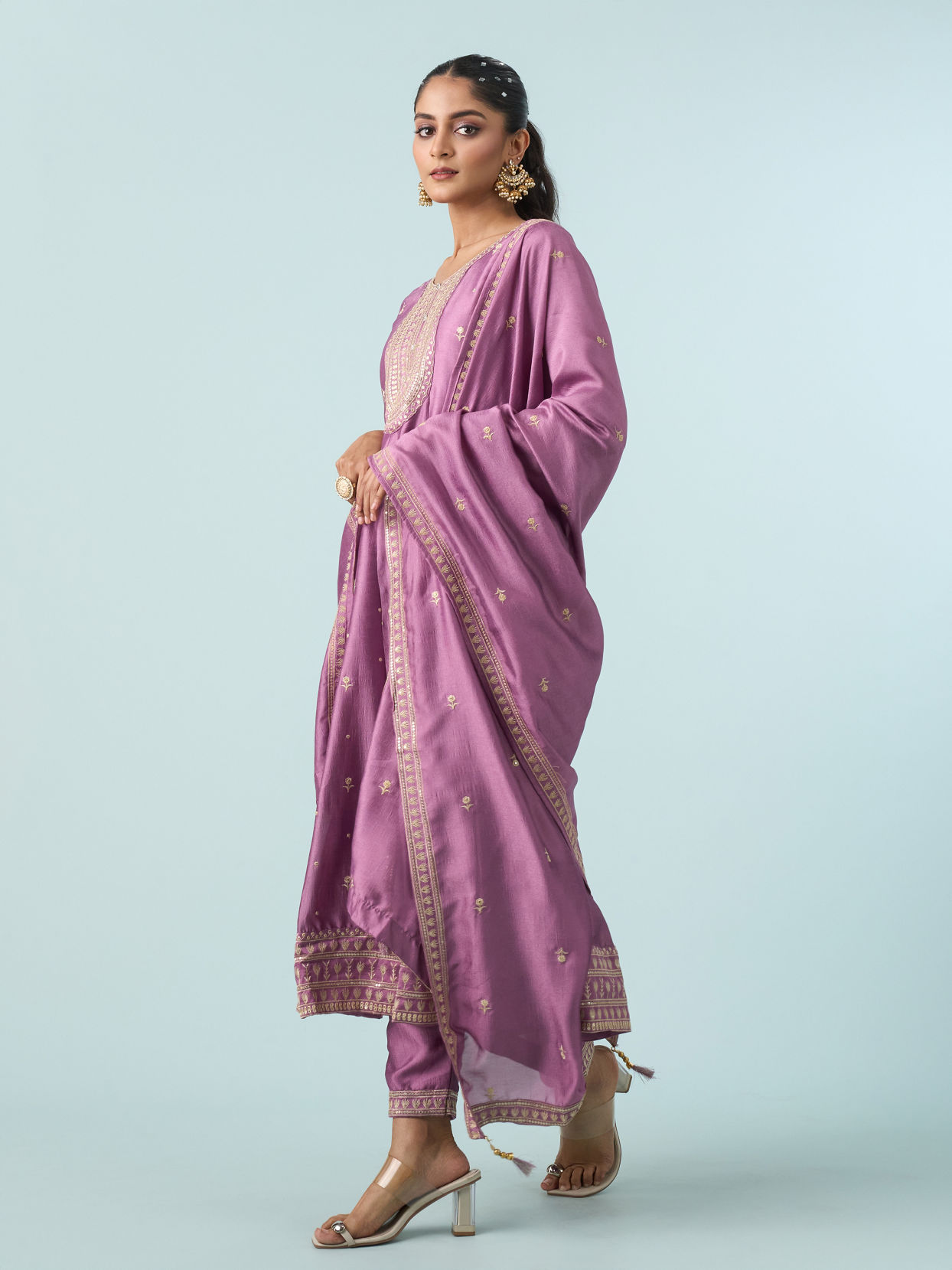 Mohey Women Purple Radiance Anarkali Suit