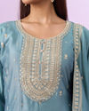Mohey Women Light Blue Anarkali Suit