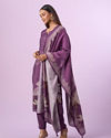 Mohey Women Purple Majesty Art Silk Straight Suit