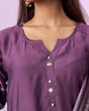 Mohey Women Purple Majesty Art Silk Straight Suit