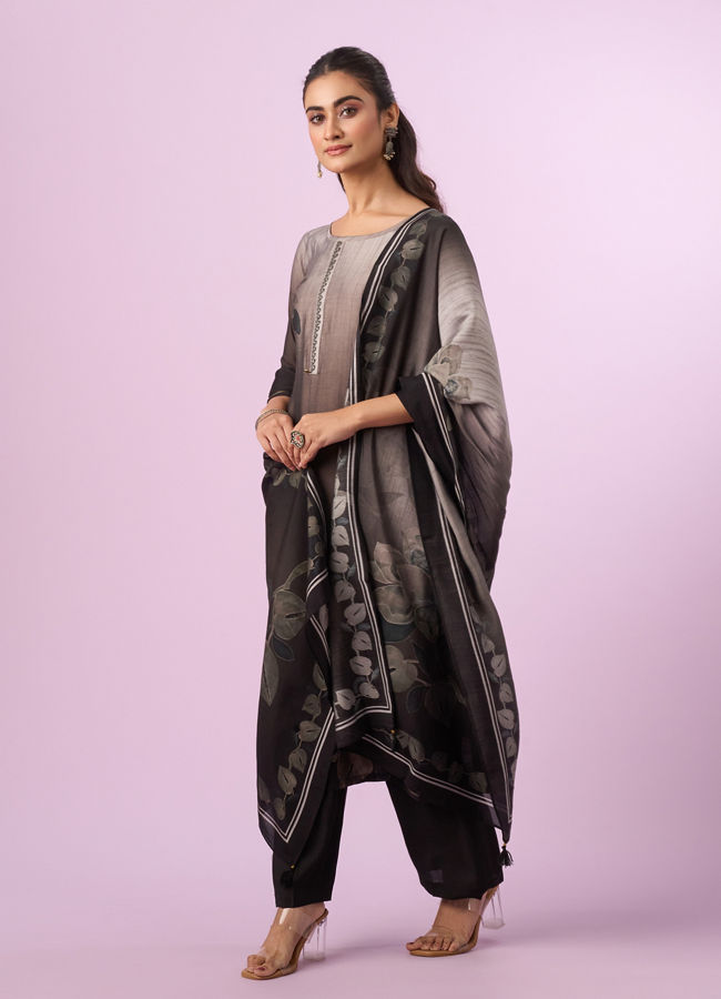 Mohey Women Grey Elegance Straight Suit