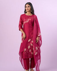 Mohey Women Coral Elegance Straight Suit