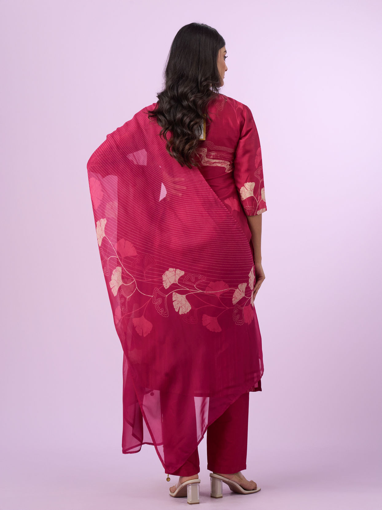 Mohey Women Coral Elegance Straight Suit