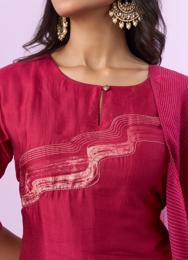 Mohey Women Coral Elegance Straight Suit