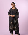 Elegant Onyx Black Straight Suit