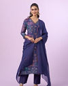 Mohey Women Purple Straight Suit