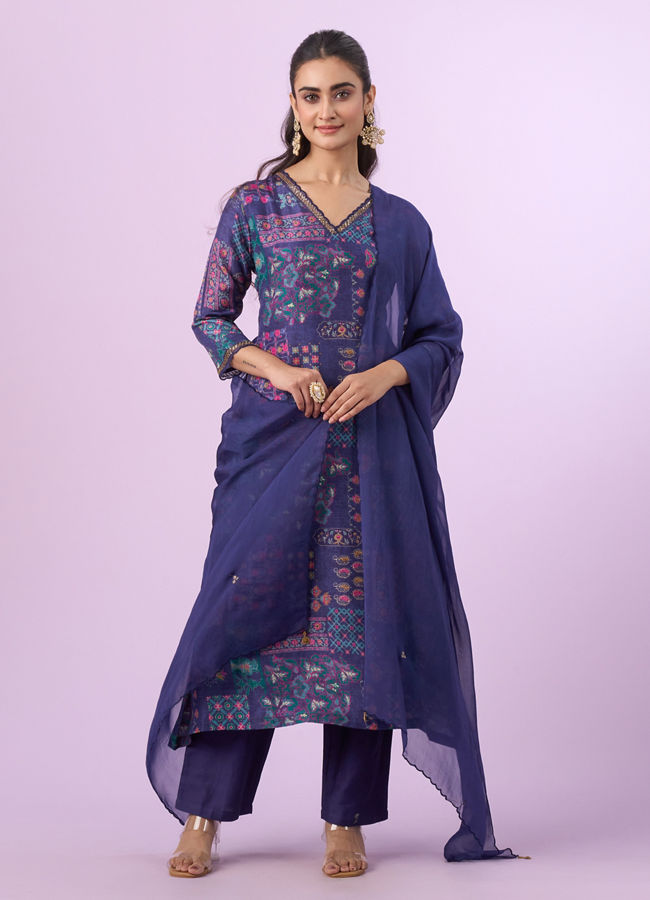 Mohey Women Purple Straight Suit
