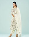 Mohey Women Elegant Cream Cotton Anarkali Suit