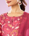 Mohey Women Pink Euphoria Art Silk Anarkali Suit