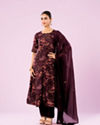Wine Colored Elegance Anarkali Suit
