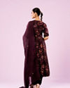Mohey Women Wine Colored Elegance Anarkali Suit